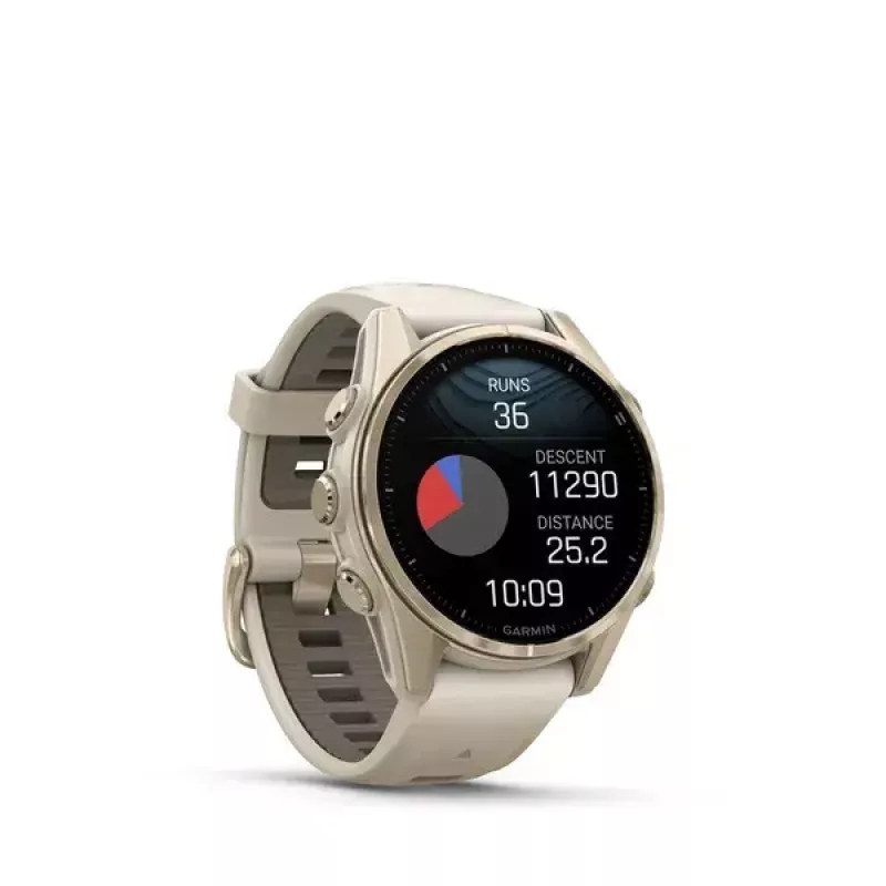 Garmin fenix 8 išmanusis sportinis laikrodis, 43 mm, 1,3 col. AMOLED, Sapphire, Soft Gold