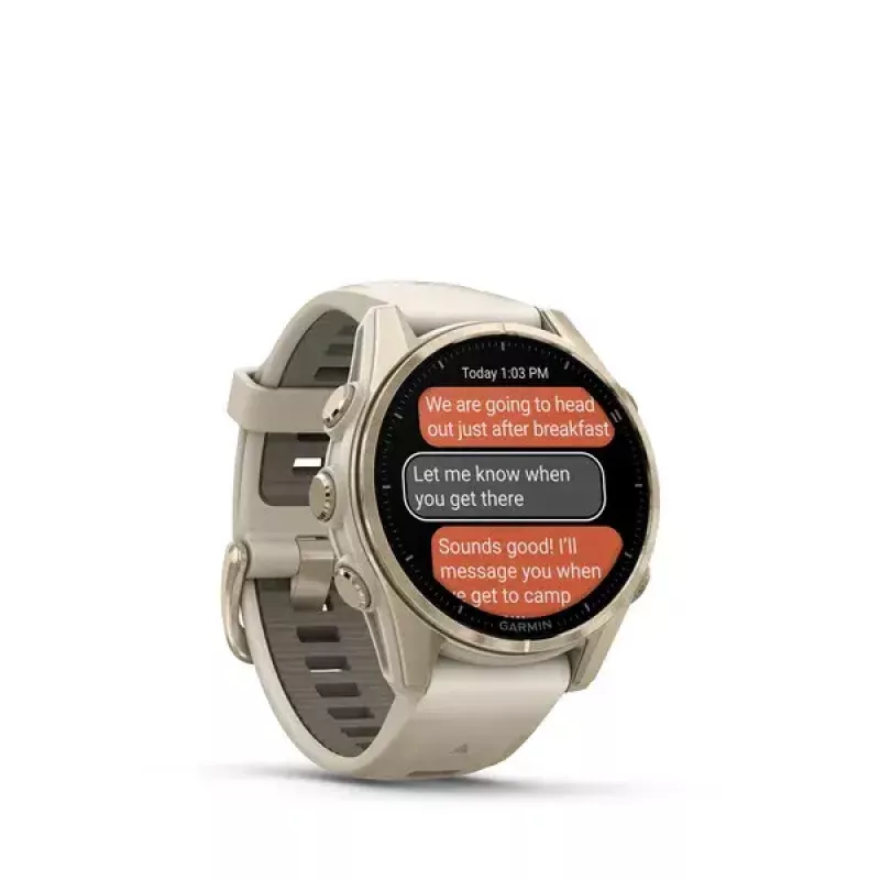 Garmin fenix 8 išmanusis sportinis laikrodis, 43 mm, 1,3 col. AMOLED, Sapphire, Soft Gold