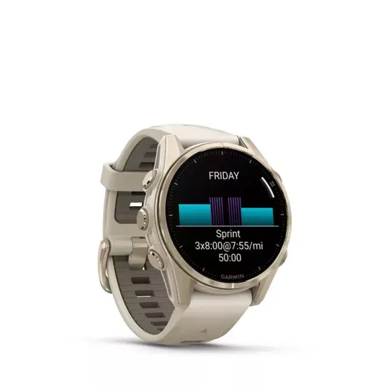 Garmin fenix 8 išmanusis sportinis laikrodis, 43 mm, 1,3 col. AMOLED, Sapphire, Soft Gold