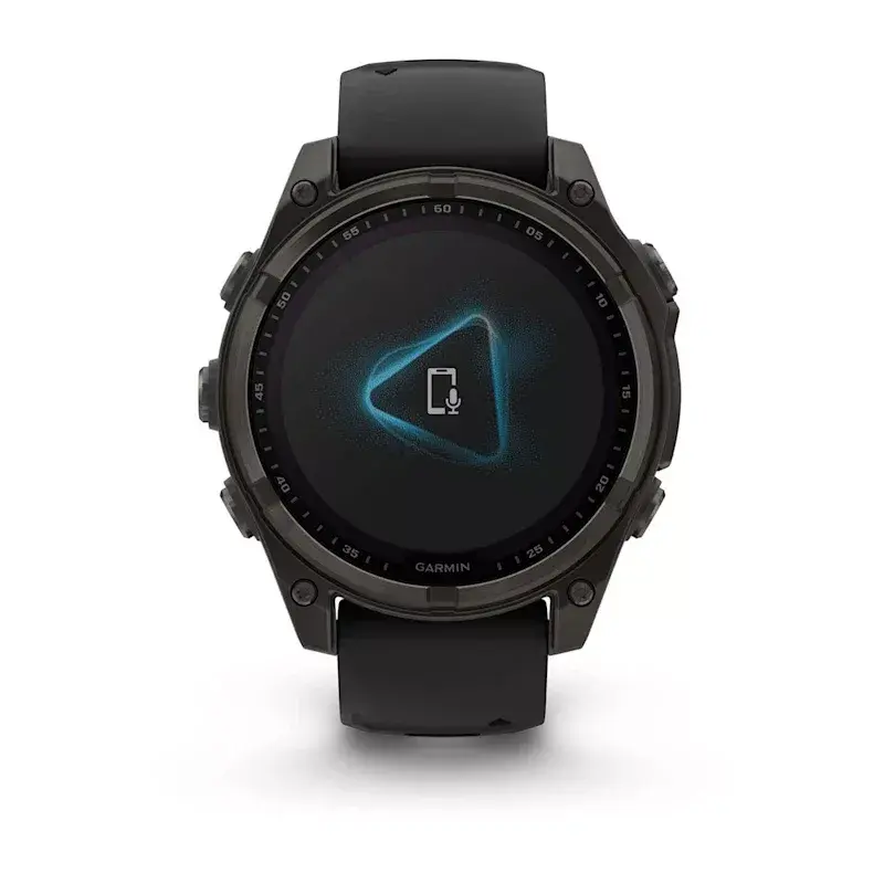 Sportinis išmanusis laikrodis GARMIN fenix 8 Black — 51 mm korpusas, Safyro stiklas, saulės įkrovimas, GPS, 32 GB, 10 ATM, 1,3 colio ekranas