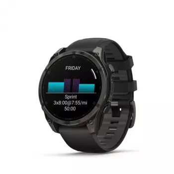 Sportinis išmanusis laikrodis GARMIN fenix 8 Black, 47 mm korpusas, AMOLED 1,4 colio, Safyro stiklas, GPS/GLONASS/Galileo, 16 dienų baterija