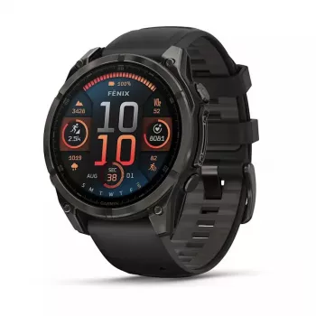 Sportinis išmanusis laikrodis GARMIN fenix 8 Black, 47 mm korpusas, AMOLED 1,4 colio, Safyro stiklas, GPS/GLONASS/Galileo, 16 dienų baterija