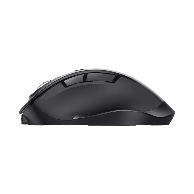 TRUST Fyda Office dešinės rankos belaidė pelė – RF + Bluetooth, optinė 2400 DPI, 6 mygtukai, juoda