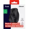 TRUST Fyda Office dešinės rankos belaidė pelė – RF + Bluetooth, optinė 2400 DPI, 6 mygtukai, juoda