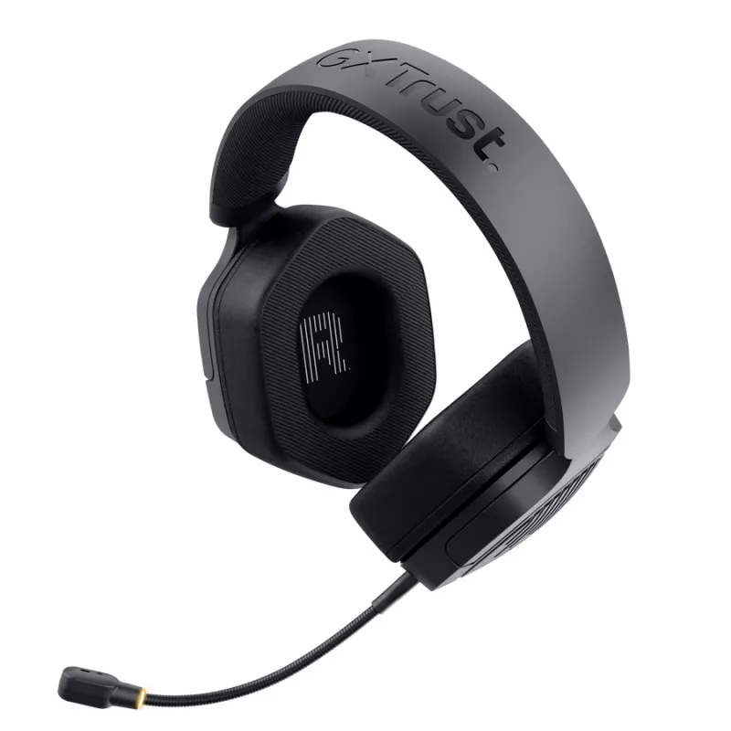 Trust GXT 493PS Carus belaidės žaidimų ausinės PS5, ausis apgaubiančios, nuimamas mikrofonas, USB-C / USB-A / 3,5 mm, 20–20000 Hz, 1,2 m, juodos