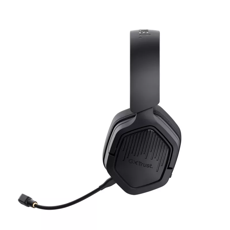 Trust GXT 493PS Carus belaidės žaidimų ausinės PS5, ausis apgaubiančios, nuimamas mikrofonas, USB-C / USB-A / 3,5 mm, 20–20000 Hz, 1,2 m, juodos