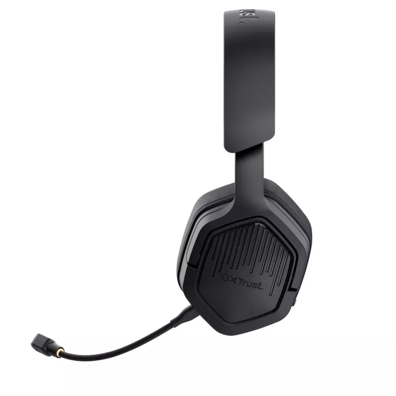 Trust GXT 493PS Carus belaidės žaidimų ausinės PS5, ausis apgaubiančios, nuimamas mikrofonas, USB-C / USB-A / 3,5 mm, 20–20000 Hz, 1,2 m, juodos