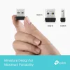 Belaidis USB adapteris TP‑Link Archer TX1U Nano Wi‑Fi 6 (IEEE 802.11ax) Dual‑Band 2,4/5 GHz, 287 Mbit/s, Bluetooth, USB 2.0, Juodas
