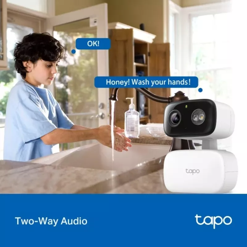 TP-LINK Tapo C206 stebėjimo kamera – vidaus/lauko 1080p HD, pasukama, naktinis matymas, dvipusis garsas