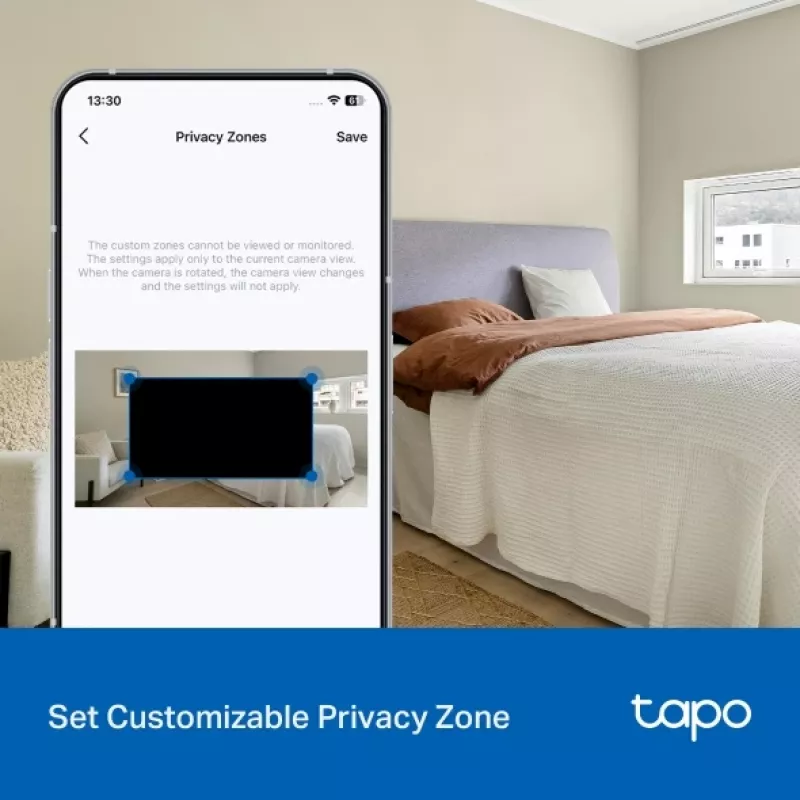 TP-LINK Tapo C206 stebėjimo kamera – vidaus/lauko 1080p HD, pasukama, naktinis matymas, dvipusis garsas