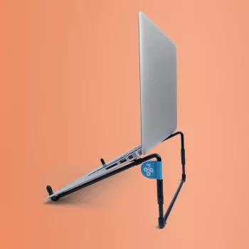 R-Go Tools nešiojamojo kompiuterio stovas R-Go Steel Travel, ergonomiškas ir sulankstomas, tinka 10–22 colių nešiojamam kompiuteriui, juodas
