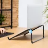 R-Go Tools nešiojamojo kompiuterio stovas R-Go Steel Travel, ergonomiškas ir sulankstomas, tinka 10–22 colių nešiojamam kompiuteriui, juodas