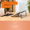 R-Go Tools nešiojamojo kompiuterio stovas R-Go Steel Travel, ergonomiškas ir sulankstomas, tinka 10–22 colių nešiojamam kompiuteriui, juodas
