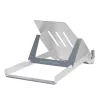 R-Go Tools nešiojamojo kompiuterio stovas R-Go Riser Basic, sulankstomas ir reguliuojamas, aliuminis, sidabrinis