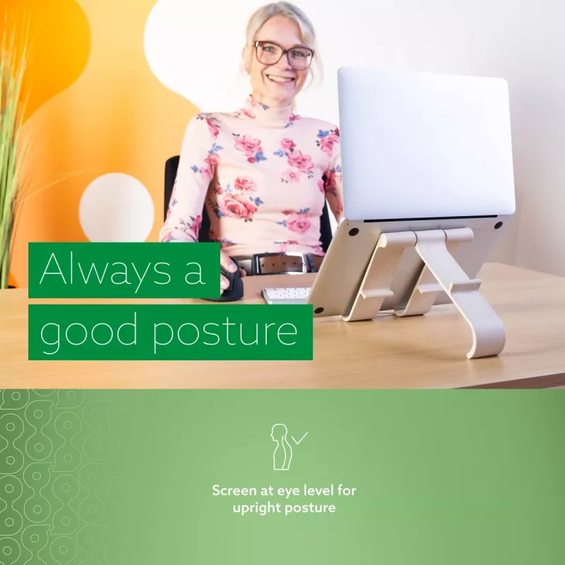 R-Go Tools Nešiojamojo kompiuterio ir planšetės stovas R-Go Treepod, ergonomiškas ir modulinis, reguliuojamas, biologiškai pagrįstas