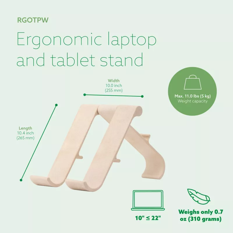 R-Go Tools Nešiojamojo kompiuterio ir planšetės stovas R-Go Treepod, ergonomiškas ir modulinis, reguliuojamas, biologiškai pagrįstas