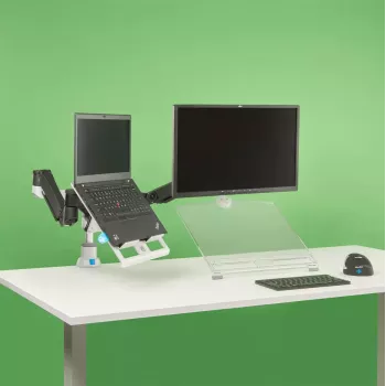 R-Go Tools laikiklis nešiojamam kompiuteriui R-Go Morelia, modulis Caparo ir Zepher monitoriaus rankoms