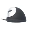R-Go HE Break ergonominė vertikali pelė su pertraukų programine įranga, didelė (rankos dydis ≥ 185 mm), kairiarankiams, laidinė, juoda
