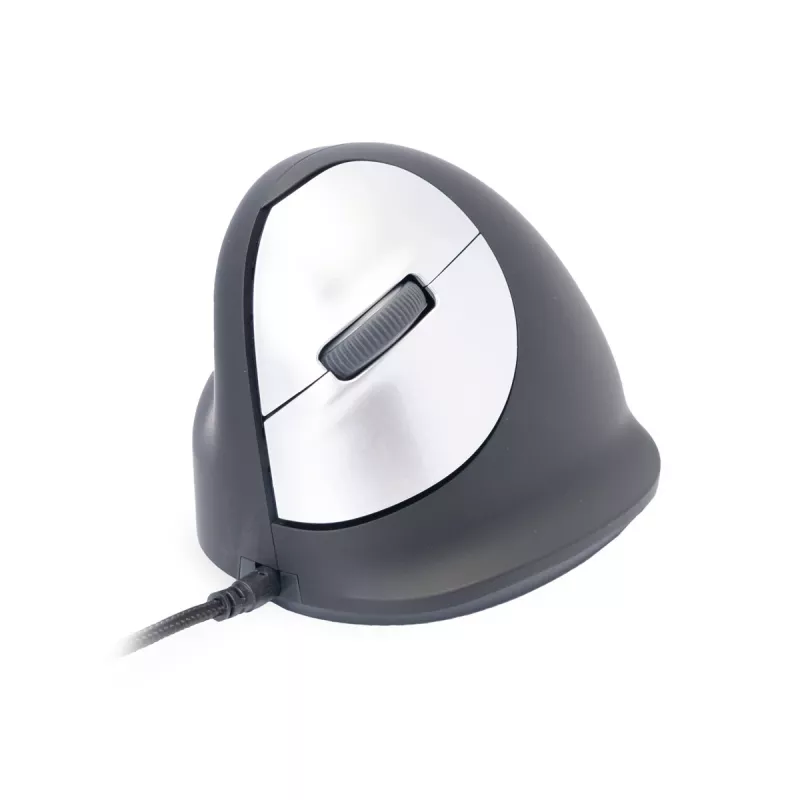 R-Go HE Break ergonominė vertikali pelė su pertraukų programine įranga, didelė (rankos dydis ≥ 185 mm), kairiarankiams, laidinė, juoda