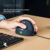 R-Go HE Break ergonominė vertikali pelė su pertraukų programine įranga, didelė (rankos dydis ≥ 185 mm), kairiarankiams, laidinė, juoda