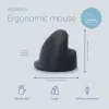 R-Go HE Break ergonominė vertikali pelė su pertraukų programine įranga, didelė (rankos dydis ≥ 185 mm), kairiarankiams, laidinė, juoda