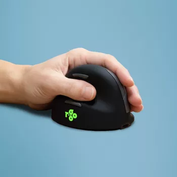 R-Go Tools ergonominė pelė R-Go HE Break su pertraukų programine įranga, vidutinė (rankos dydis 165-185 mm), kairiarankiams, Bluetooth, juoda