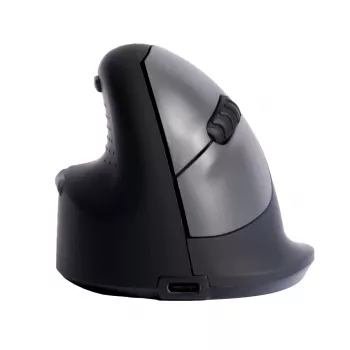 R-Go Tools ergonominė pelė R-Go HE Break su pertraukų programine įranga, vidutinė (rankos dydis 165-185 mm), kairiarankiams, Bluetooth, juoda