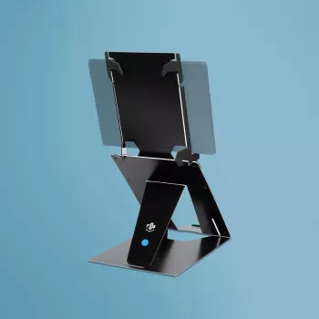 R-Go Tools planšetės ir nešiojamojo kompiuterio stovas R-Go Riser Duo, tinka 10–22 colių ekranui, juodas