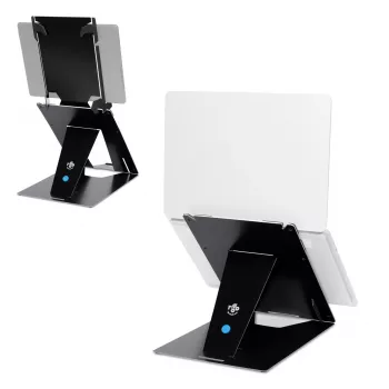 R-Go Tools planšetės ir nešiojamojo kompiuterio stovas R-Go Riser Duo, tinka 10–22 colių ekranui, juodas