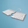 Ergonominė klaviatūra R-Go Split Break su pertraukų programine įranga, QWERTY (UK), Bluetooth, balta