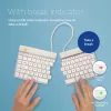 Ergonominė klaviatūra R-Go Split Break su pertraukų programine įranga, QWERTY (UK), Bluetooth, balta