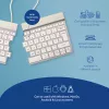 Ergonominė klaviatūra R-Go Split Break su pertraukų programine įranga, QWERTY (UK), Bluetooth, balta