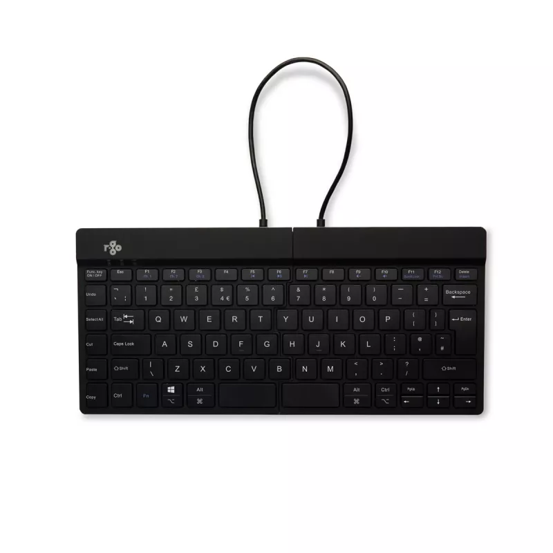 Ergonominė klaviatūra R-Go Tools Split Break su pertraukų programine įranga, QWERTY (UK), Bluetooth, juoda