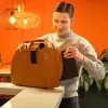 R-Go Tools Dėklas nešiojamam kompiuteriui R-Go Viva, natūrali oda, su integruotu stovu, petnešėle, 15,6 colio, rudas
