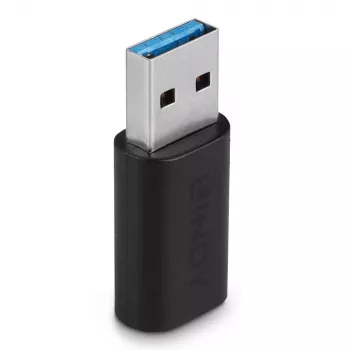 Lindy USB 3.2 Type A į C adapteris, USB 3.2 Type A, USB 3.2 Type C, juodas