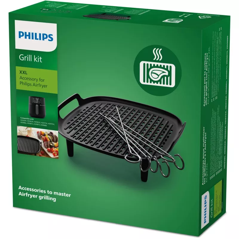 Philips Airfryer priedų rinkinys HD9959/00 kepimui ant grotelių XXL, grotelių dugnas ir iešmeliai