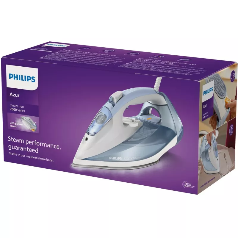 Lygintuvas Philips 7000 serijos DST7011/20 — 2600 W, 0,3 L bakelis, SteamGlide Plus padas, vertikalus garas