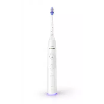 Dantų šepetėlis garsinis Philips Series 6100 HX7400/01 — 62 000 judesių/min, 2 režimai, 3 greičiai, baltas, įkraunamas