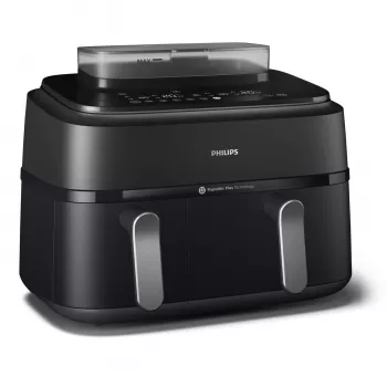 Karšto oro gruzdintuvė Philips 5000 serija NA551/00 – 9 l, 2300 W, jutiklinis valdymas, LED ekranas, juoda/sidabrinė
