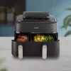 Karšto oro gruzdintuvė Philips 5000 serija NA551/00 – 9 l, 2300 W, jutiklinis valdymas, LED ekranas, juoda/sidabrinė