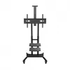 TV grindinis stovas ONKRON TS1881-B 50–86 col., 105,9 kg, VESA 200x200–800x500, aukštis 1350–1650 mm, juodas