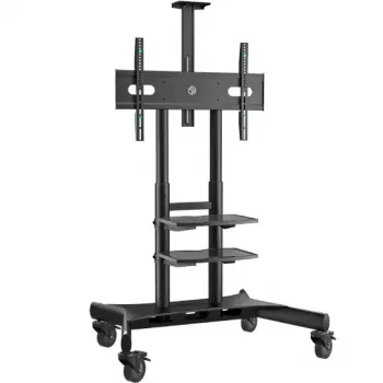 TV grindinis stovas ONKRON TS1881-B 50–86 col., 105,9 kg, VESA 200x200–800x500, aukštis 1350–1650 mm, juodas