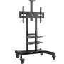 TV grindinis stovas ONKRON TS1881-B 50–86 col., 105,9 kg, VESA 200x200–800x500, aukštis 1350–1650 mm, juodas