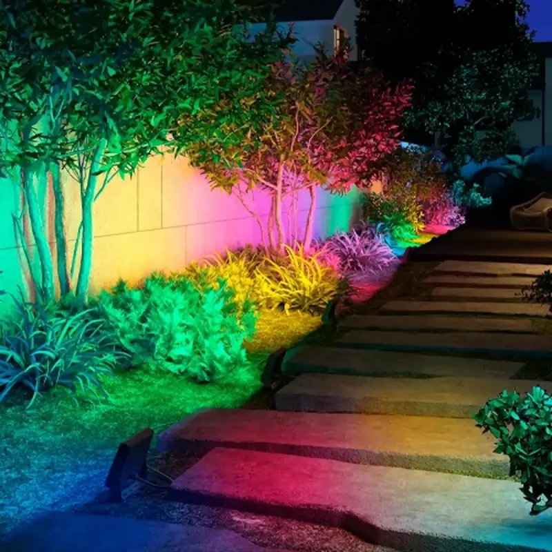 LED prožektorius lauko OLLO VS121C-50W-RGB — 50 W, 4750 lm, RGB