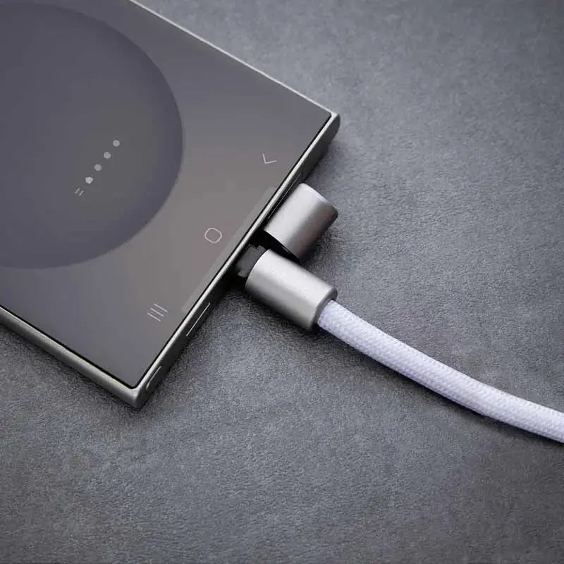 Intenso USB-C įkrovimo laidinis telefoninis pakabukas 60W greitas įkrovimas, reguliuojamas ilgis 1,65m nailonas violetinis