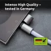 Intenso USB-C įkrovimo laidinis telefoninis pakabukas 60W greitas įkrovimas, reguliuojamas ilgis 1,65m nailonas violetinis