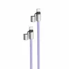 Intenso USB-C įkrovimo laidinis telefoninis pakabukas 60W greitas įkrovimas, reguliuojamas ilgis 1,65m nailonas violetinis