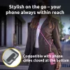 Intenso USB-C įkrovimo dirželis telefonui 60W greitas įkrovimas reguliuojamas ilgis 1,65m nailonas neon rožinė