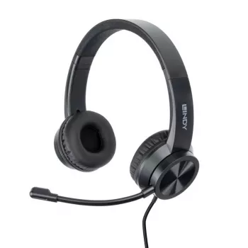 Ausinės Lindy USB-C biuro ausinės laidinės 20-20000 Hz 1.95m Juodos