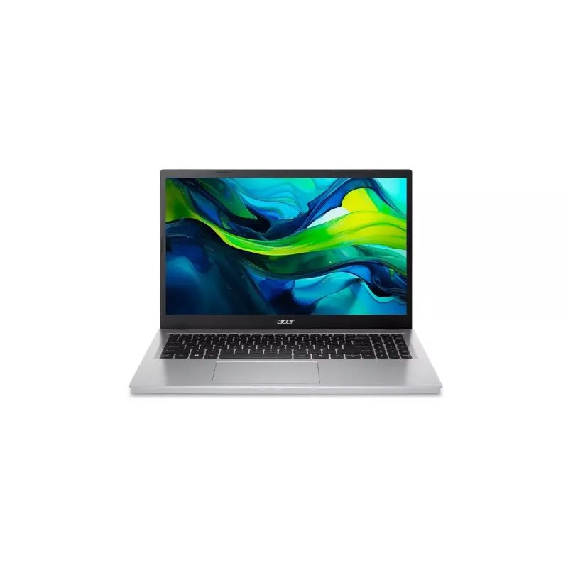 Nešiojamas kompiuteris Acer Aspire Go 15 AG15-32P-373M — Intel Core 3 N355, 15.6 colio FHD, 16 GB DDR5, 512 GB SSD, Windows 11 Home, sidabrinis